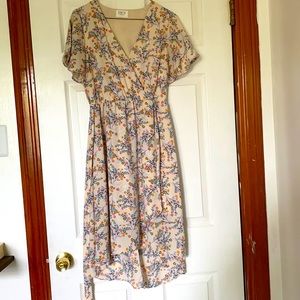 Floral Print Flared Dress